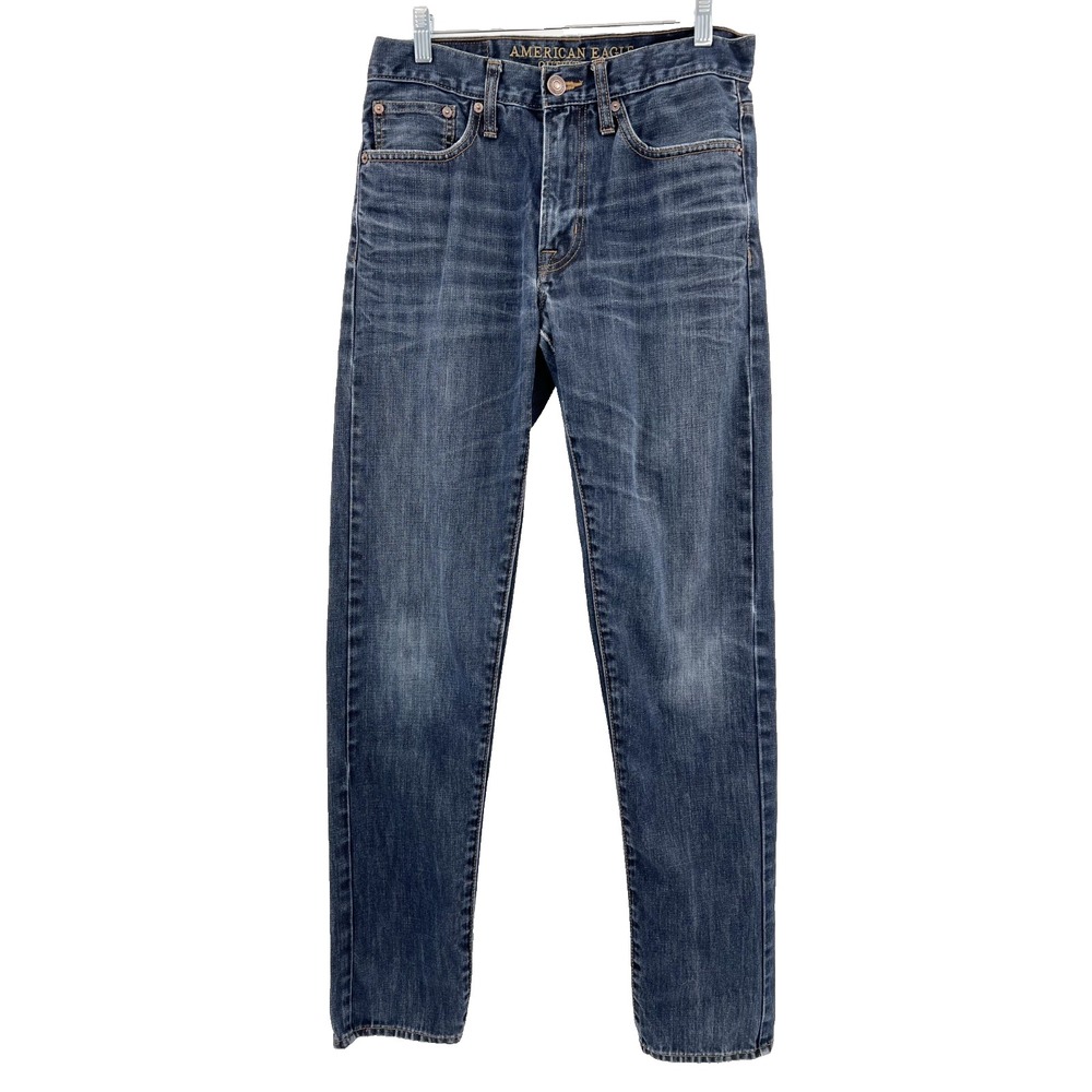 AMERICAN EAGLE Men's Size 30x34 Original Taper Dark-Wash Denim Blue Jeans